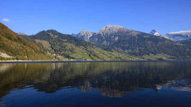 istock Small village Innerthal and mountains in autumn. 1347642346