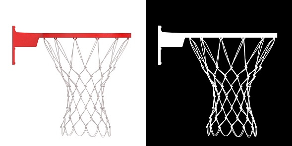3d rendering illustration of a basketball ring
