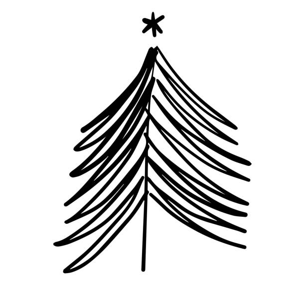 3,235 Black And White Christmas Tree Illustrations & Clip Art - iStock