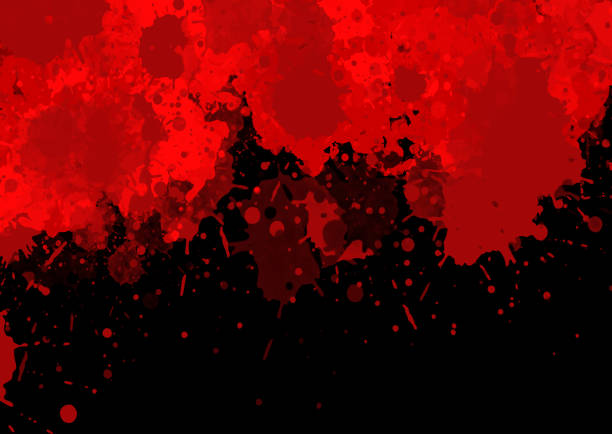 ilustrações de stock, clip art, desenhos animados e ícones de blood splattered background for halloween - killing