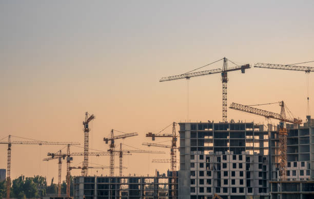 Evening Construction and Lots of Cranes