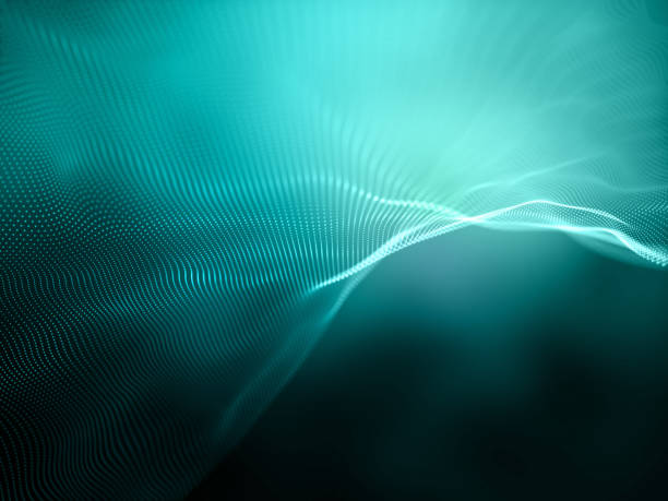 istock 3D modern abstract background with flowing cyber particles 1347649051