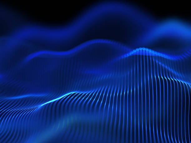 istock 3D digital techno background of flowing lines 1347652326