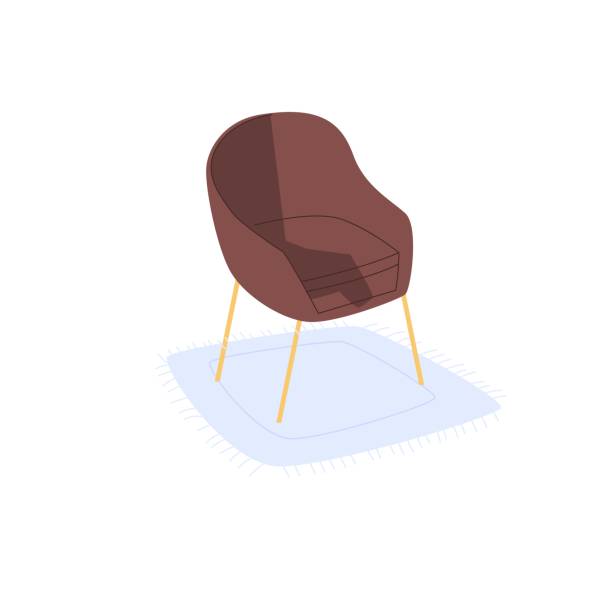istock Flat cartoon chair,room interior elements for home life comfort vector illustration concept 1347653916