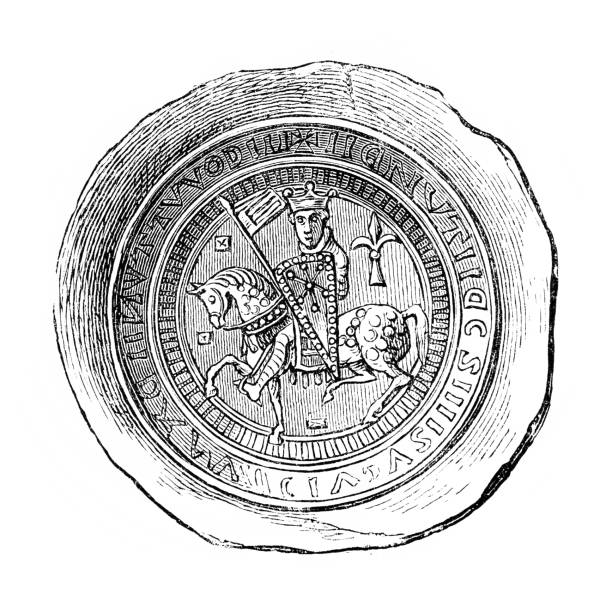 ilustraciones, imágenes clip art, dibujos animados e iconos de stock de bracteate de plata alemán finales del siglo 12 - enrique iii de inglaterra