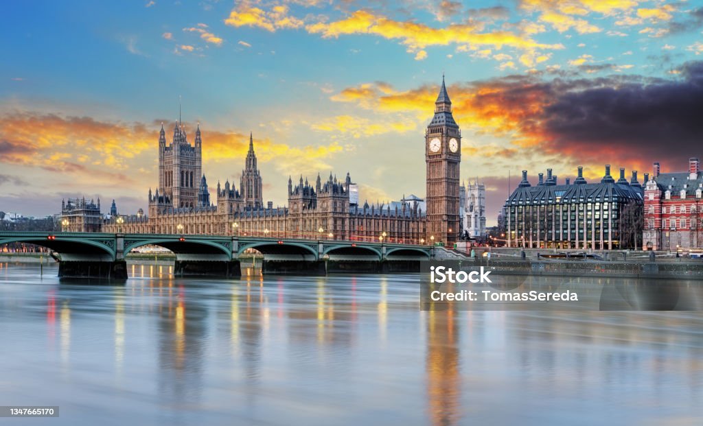 London at sunset London - England Stock Photo