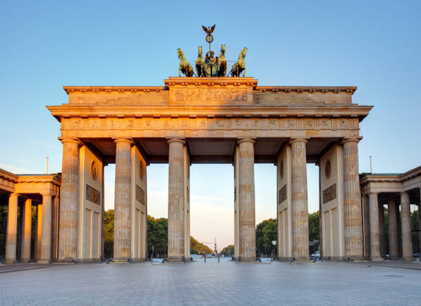 istock Brandenburg Gate during the sunrise in Berlin, Germany 1347665213