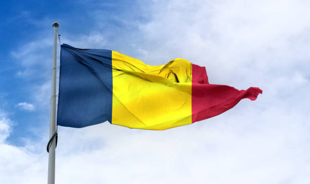 istock 3D-Illustration of a Chad flag - realistic waving fabric flag.. 1347666578
