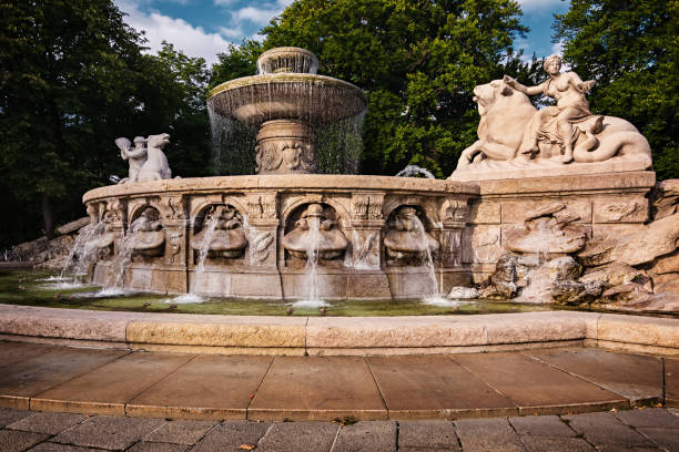 Wittelsbach Fountain with marble monuments