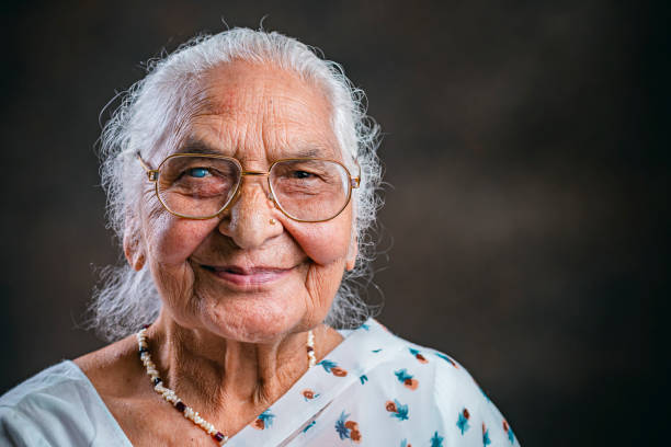 Portrait of a senior woman. stock photo