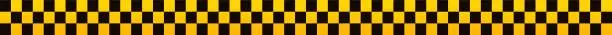 Vector illustration of Yellow black checkered stripe. Cab or taxi pattern.
