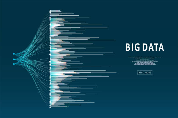 Abstract infographics visualization Abstract infographics visualization. Big data code representation. Futuristic network or business analytics. Graphic concept for your design. big data stock illustrations