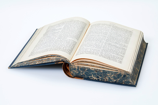 Open book from 19th century