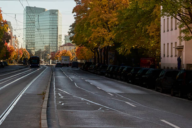 istock Morning sunlight in the city 1347679238