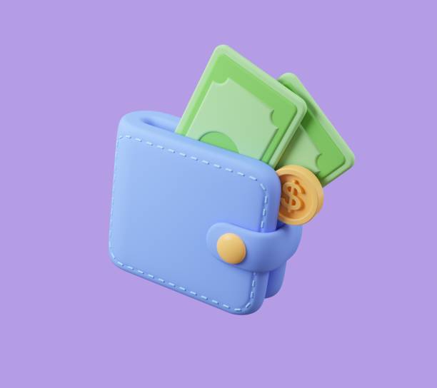 istock Wallet with Cash Money 3d illustration. 1347679737