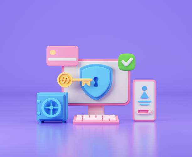 istock User Account protection. Online Payments secure. 3d rendered illustration. 1347679816