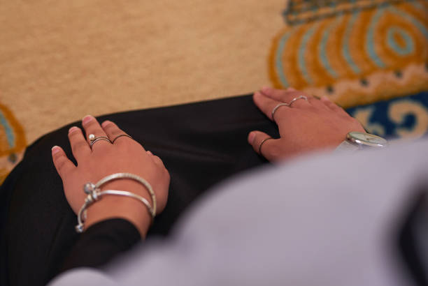 istock Cropped shot of a muslim woman's hands while praying 1347680889