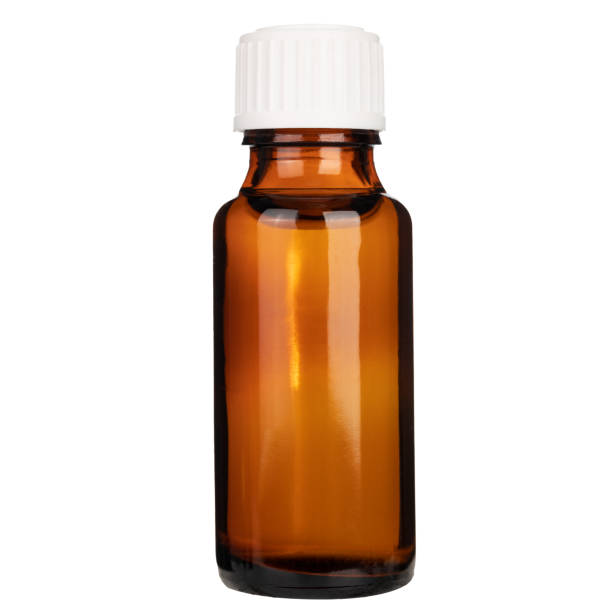 istock Glass bottle medicine, cosmetic packaging (with clipping path) isolated on white background 1347691665
