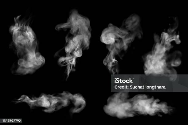 Smoke Steam Or Abstract White Smog Stock Photo - Download Image Now - Smoke - Physical Structure, Photographic Effects, Fog