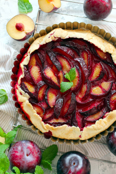 istock Tasty galleta with plums. 1347695557