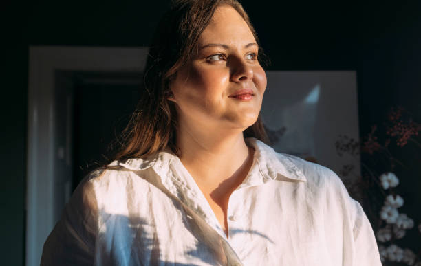 Portrait of a Proud Plus Size Pastry Chef Looking Away