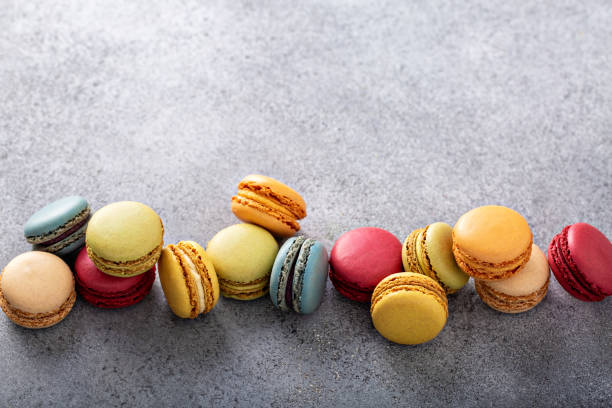 istock Variety of colorful macarons on the table 1347703770