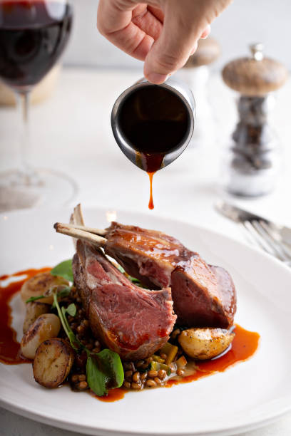 istock Roasted rack of lamb 1347703866