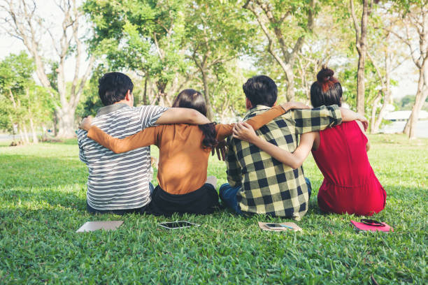 istock Group of young people greeting and tag team, Teamwork Concept, Startup teamwork concept 1347707696