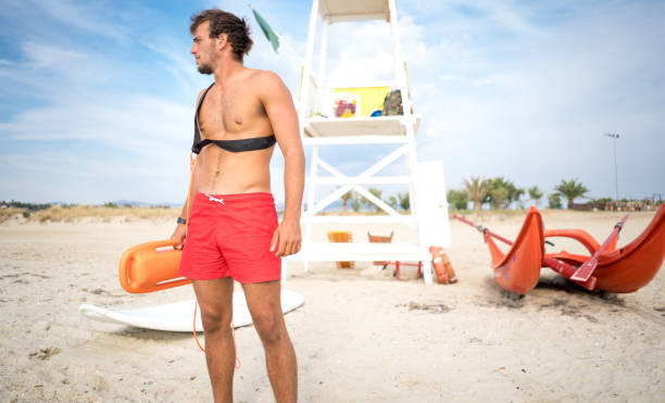 istock Lifeguard prepares the buoy 1347712417