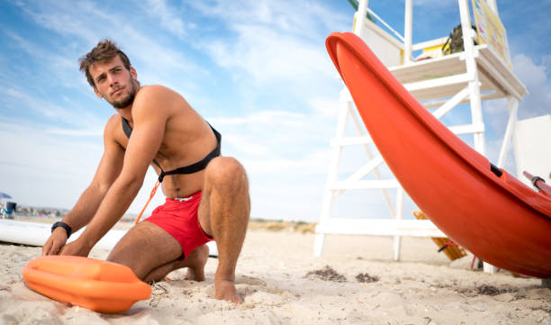 istock Lifeguard on the beach 1347712466