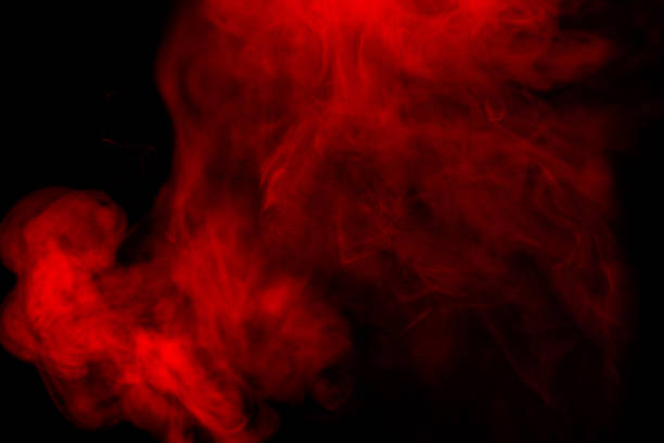 istock Red steam on a black background. 1347712542