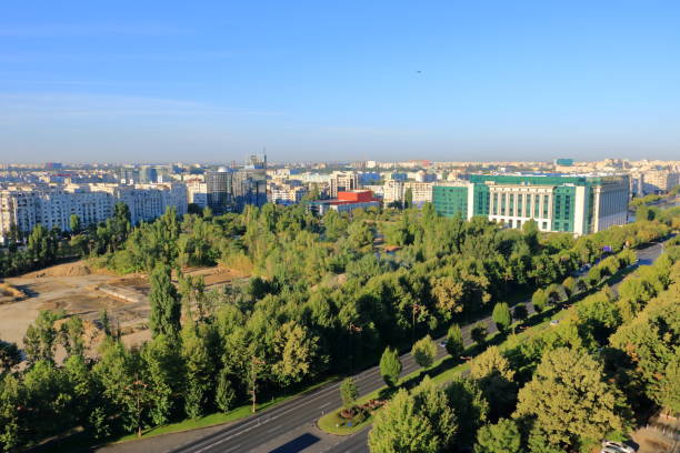istock Bucharest Aerial View in the morning light 1347718693