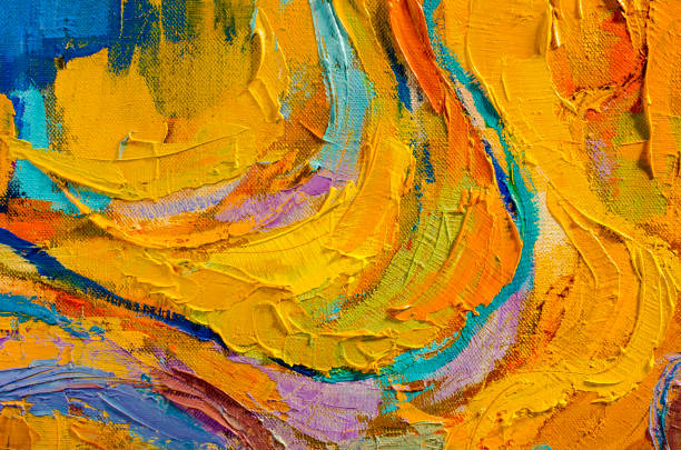 istock Swirling oil paint background 1347718741