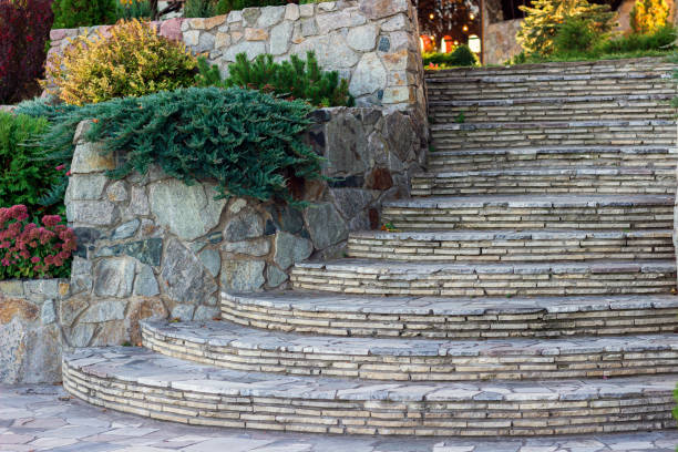 istock stone steps in the park, used as background or wallpaper 1347724567