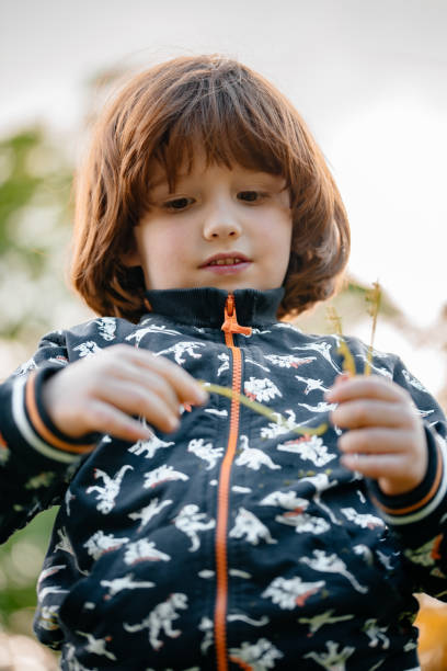 istock The child walks in the park. 1347727526