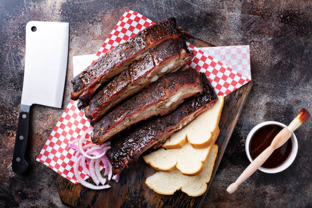 istock Barbeque ribs with red onion 1347729064