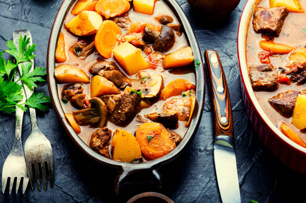 istock Ragout with beef and mushrooms 1347730416