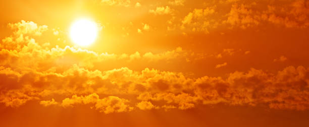 istock Colorful cloudy sky at sunrise. Sky texture, abstract nature background. Wide format. 1347731232