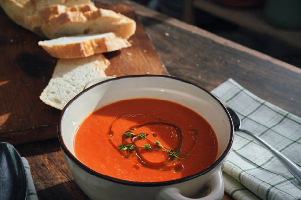 istock Preparing Creamy Tomato Soup in Domestic Kitchen 1347733617