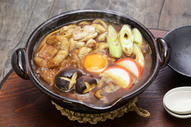 miso nikomi udon, japanese noodle hotpot dish