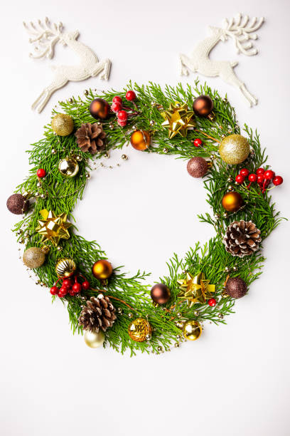 istock Winter and christmas wreath 1347739171