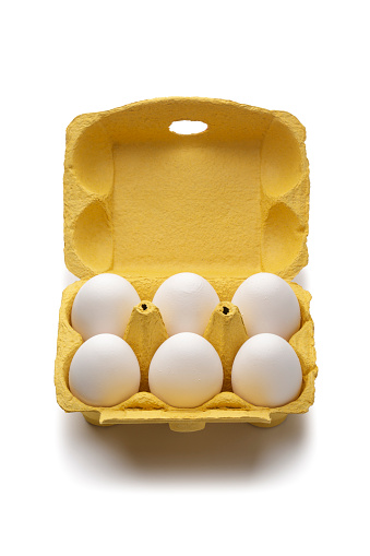 Six eggs in carton package