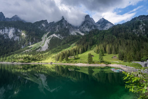 istock Dachstein Mountains reflected in Gosau beautiful lake, Austria 1347742340