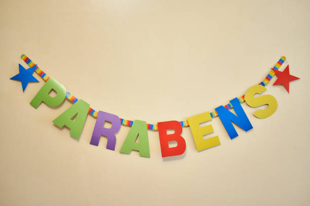istock Congratulations written in Portuguese hanging on a wall 1347754026