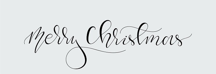 Hand lettered Merry Christmas. EPS10 vector illustration, global colors, easy to modify.
