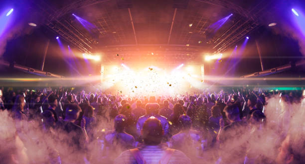 붐비는 콘서트 장소 - popular music concert crowd nightclub stage 뉴스 사진 이미지