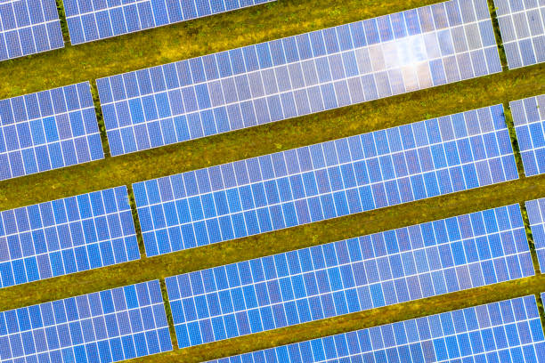 istock Solar farm on dutch countryside in Groningen 1347773176