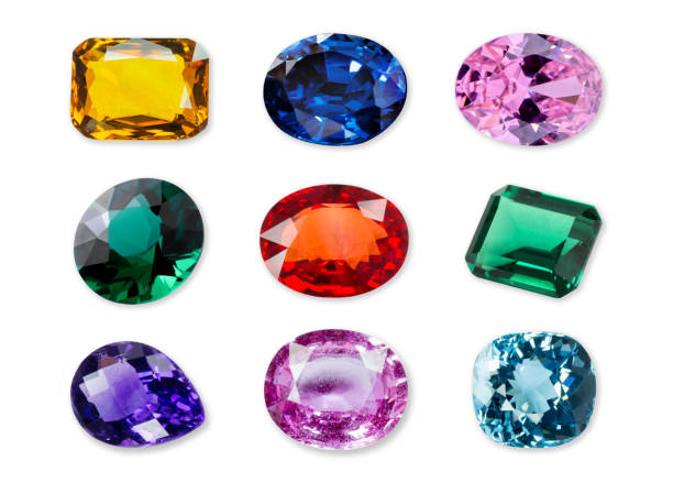 istock Natural gemstone isolated on a white background 1347784647