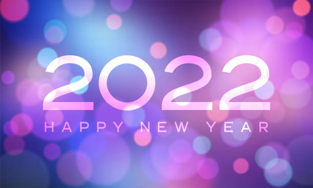 istock Happy new year 2022 with numbers on the bokeh background 1347794111