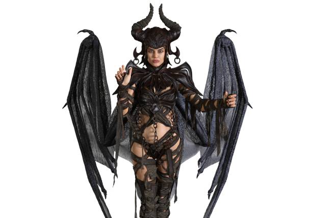 istock Black magic queen 3d illustration isolated on white background 1347795692